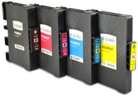 COMPATIBLE HAUT DE GAMME RICOH - GC-41 Pack 4 Cartouches de gel compatibles Ricoh Qualité Premium